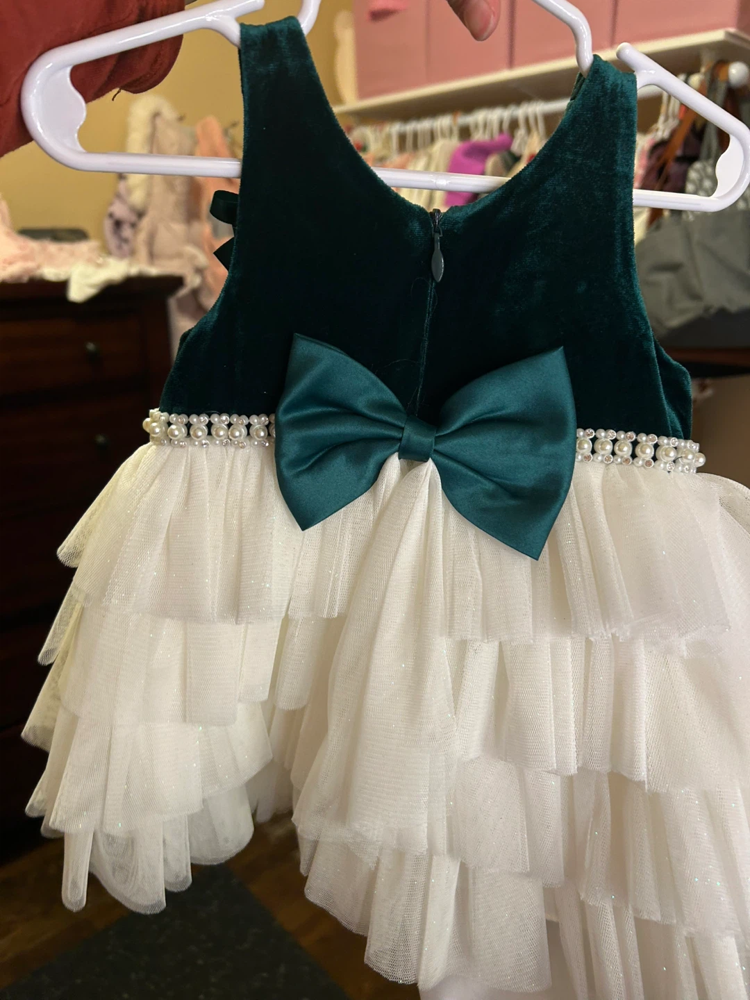 Emerald Velvet & Tulle Dress 🏆 - photo 2