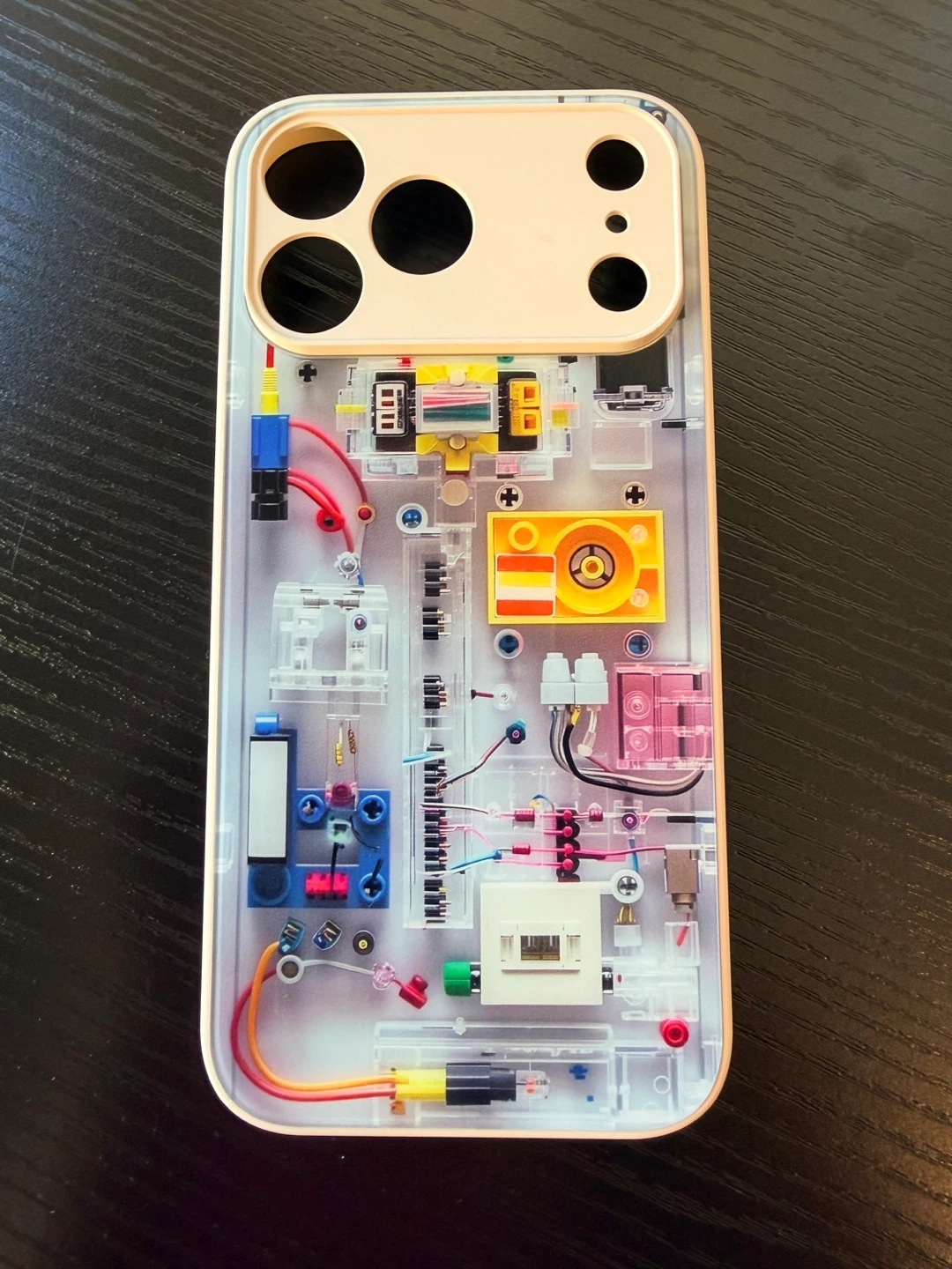 iPhone 17 Pro Max Case - Transparent Circuit Board Design