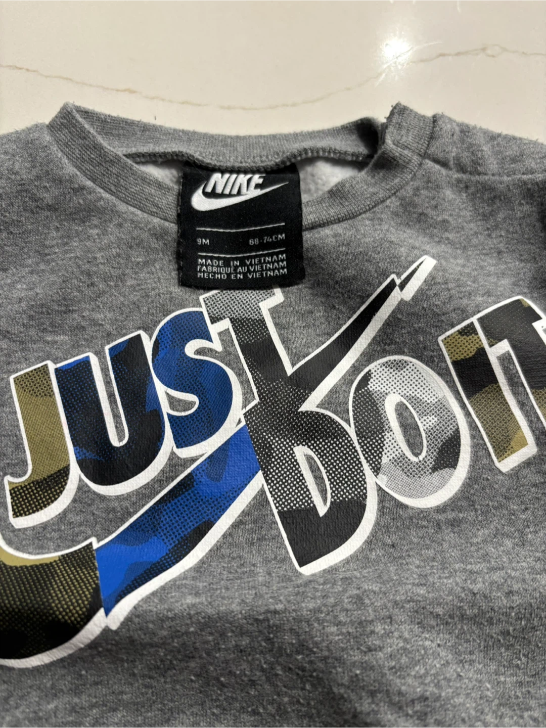 Nike Baby Boys Just Do It Crewneck Sweater 9M - photo 2