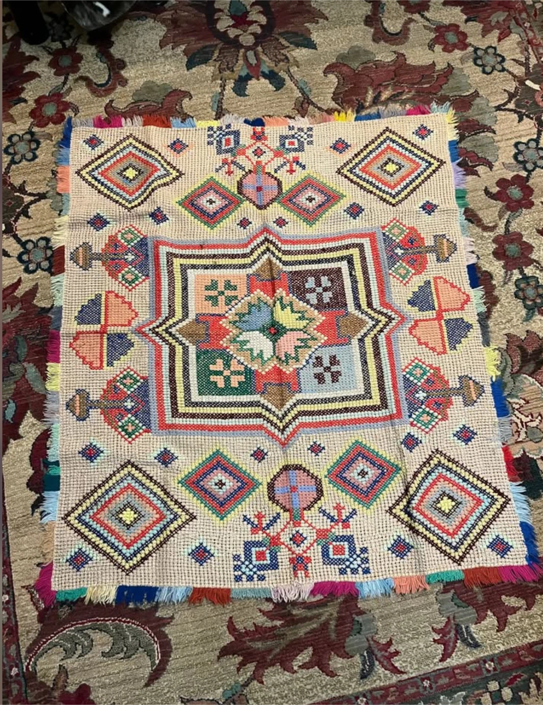 Handmade Embroidered Textile Wall Hanging Tapestry