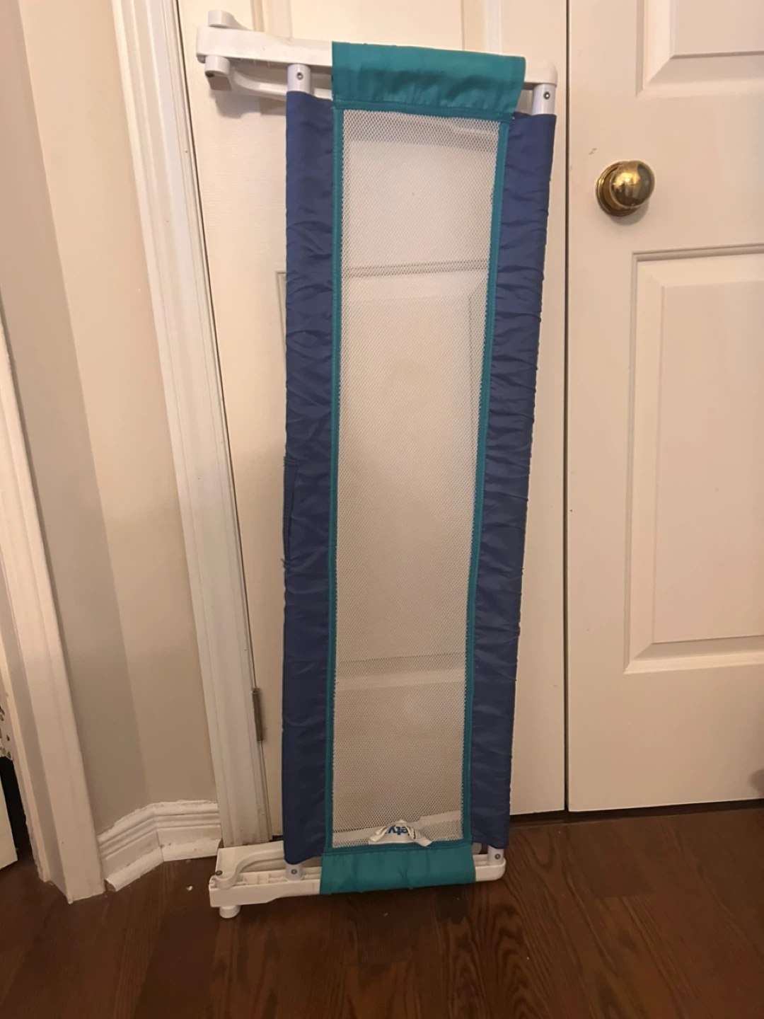 Safety bed rail - Blue/Teal Mesh