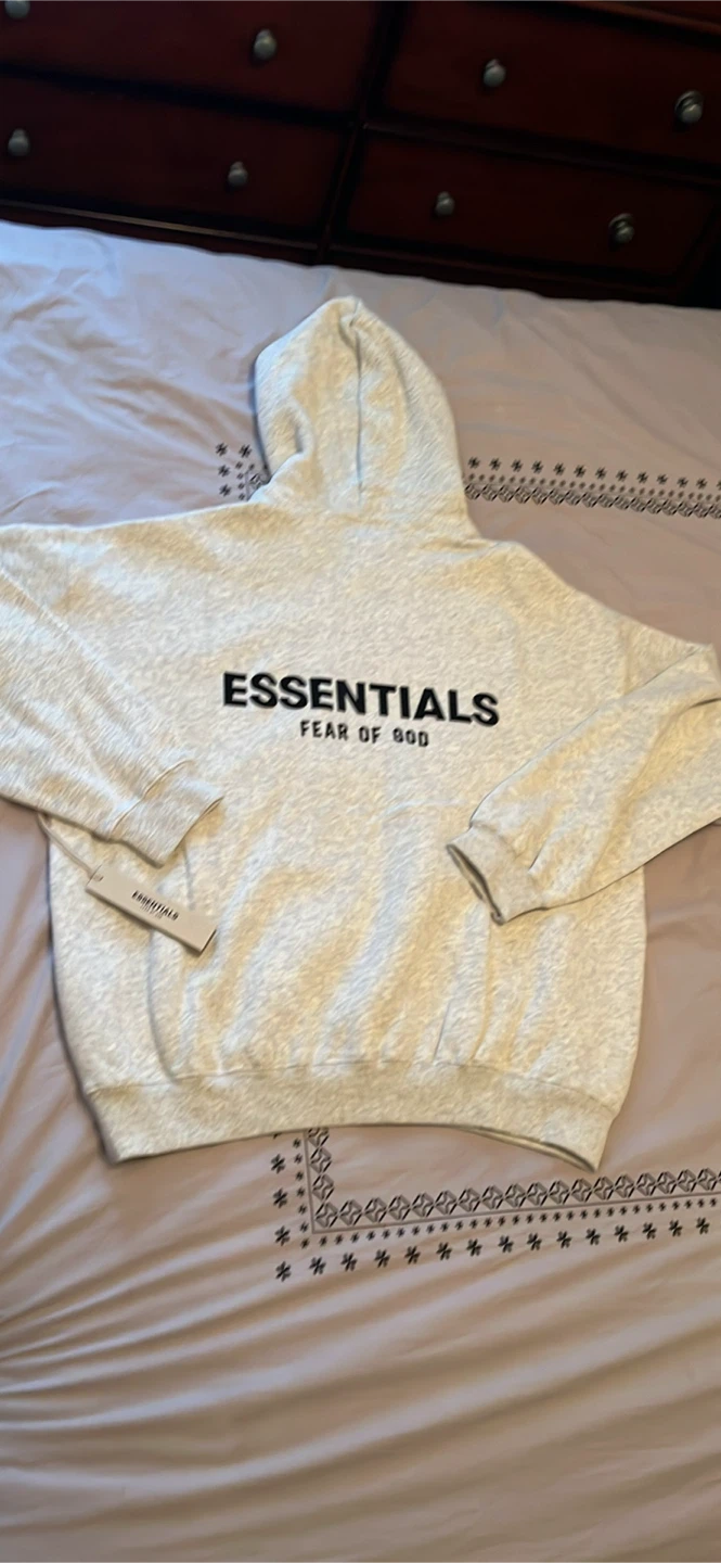 Essentials Fear of God Hoodie Grey Size M - photo 2
