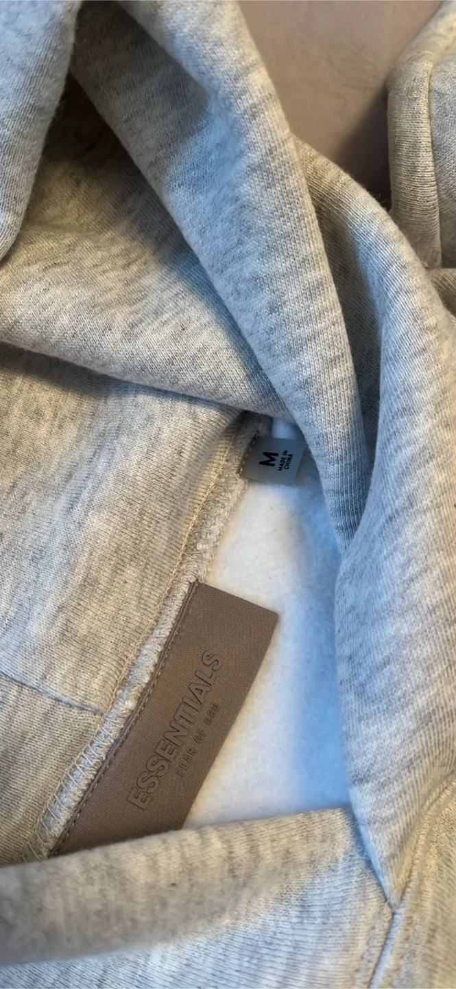 Essentials Fear of God Hoodie Grey Size M - photo 3
