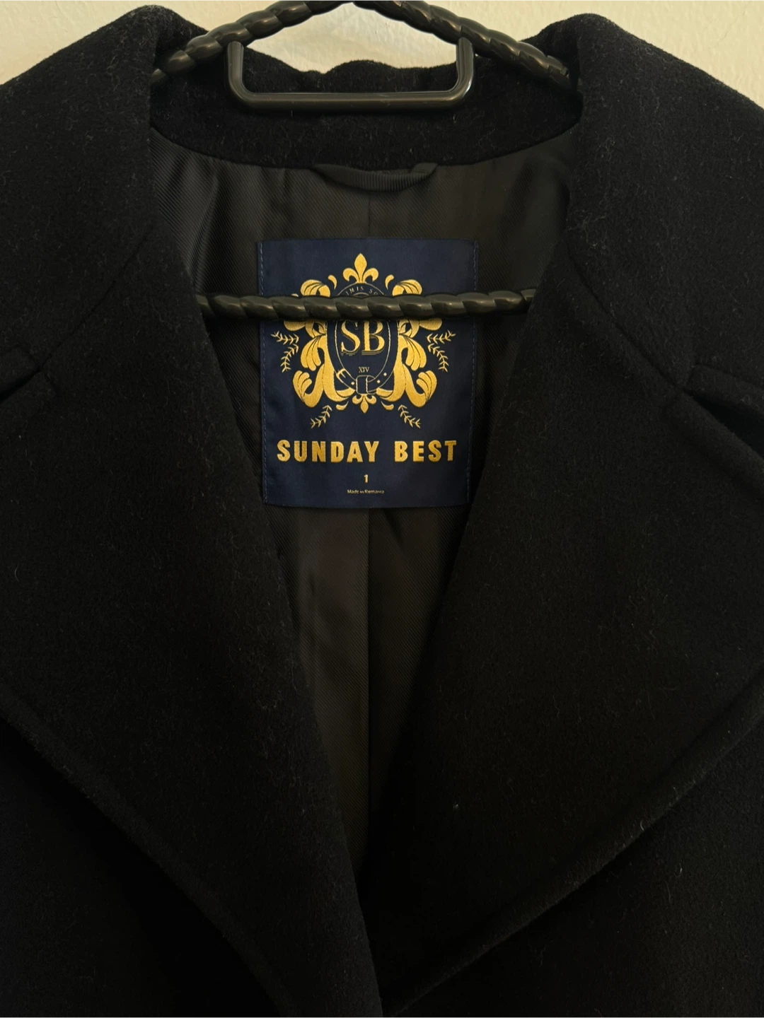 Sunday Best Black Double Breasted Wool Blend Coat - photo 3