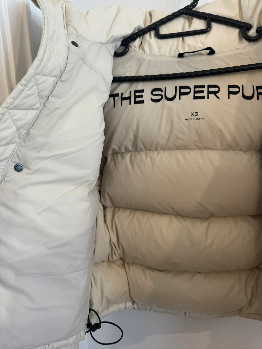 Super Puff Down Jacket - Cream, Size XS - photo 3