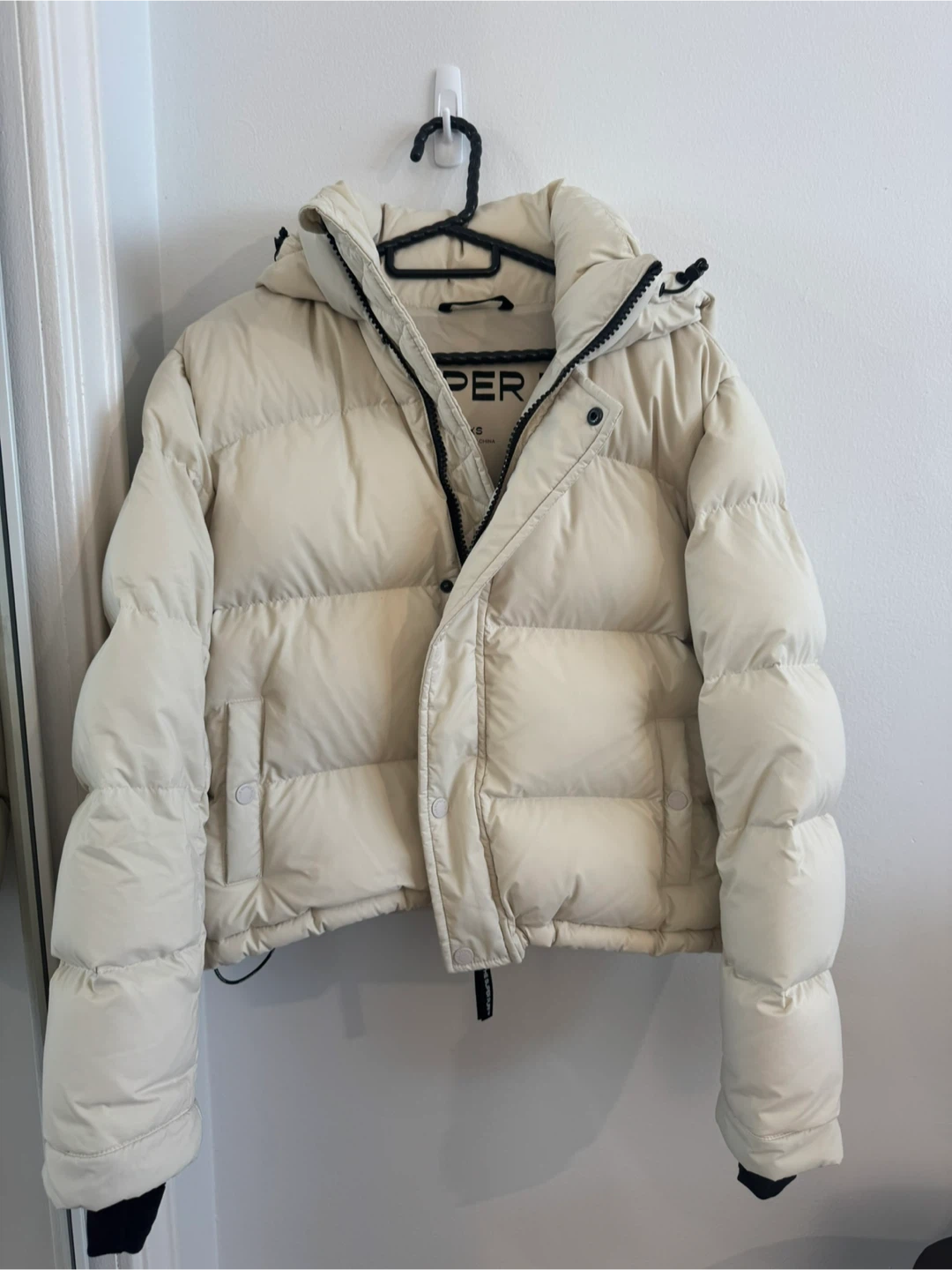 Super Puff Down Jacket - Cream, Size XS - photo 5