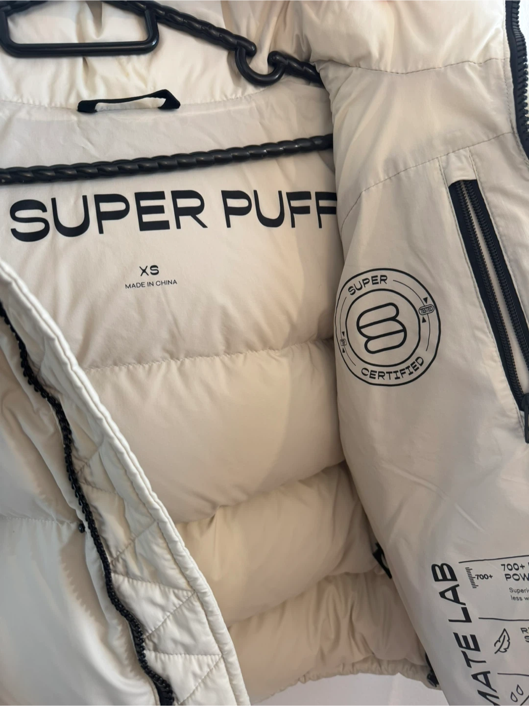 Super Puff Down Jacket - Cream, Size XS - photo 4