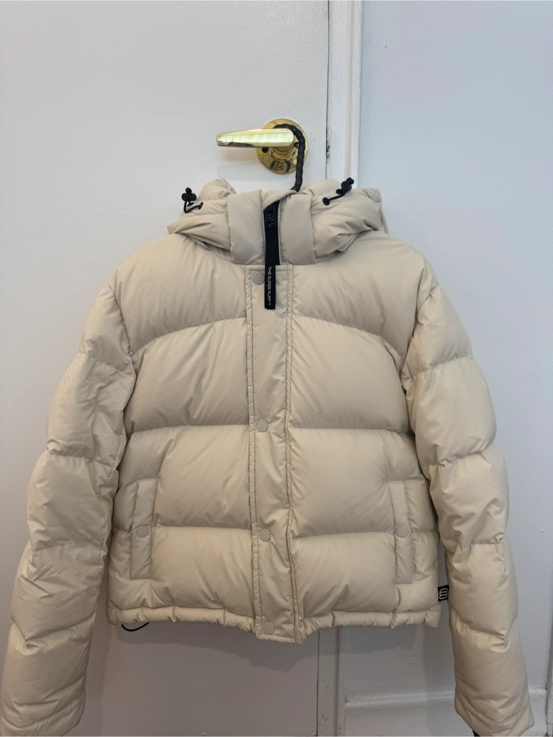 Super Puff Down Jacket - Cream, Size XS