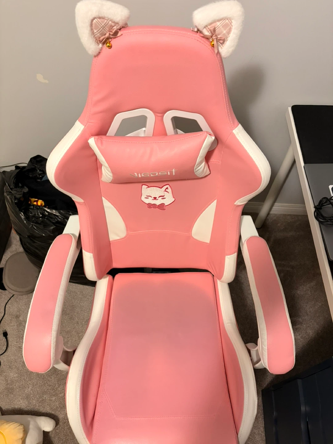 Pink Gaming Chair with Cat Ears - photo 3