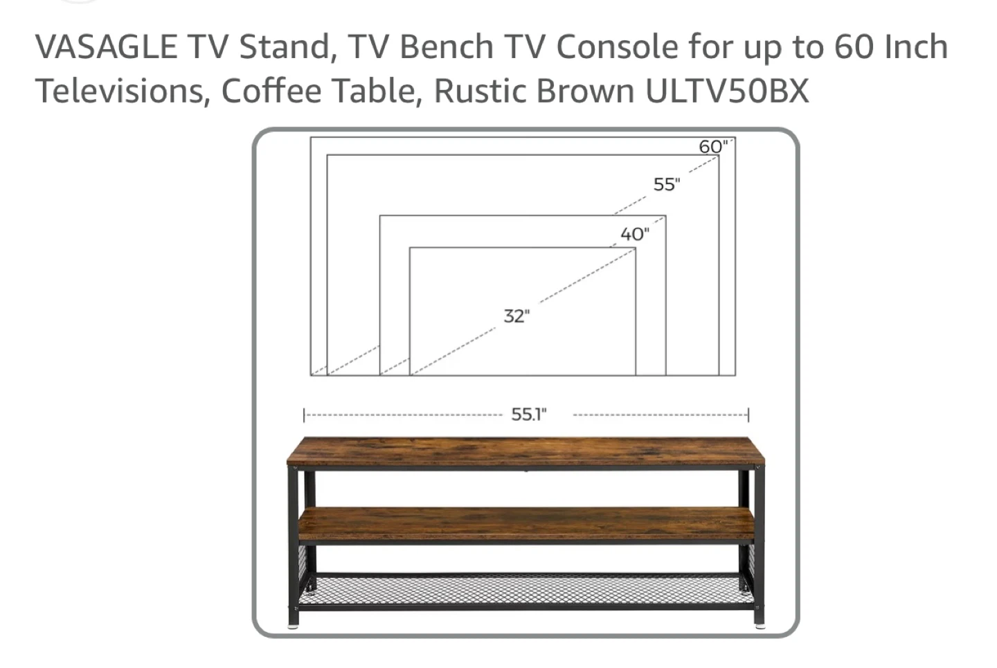 TV Stand with Storage Shelves - photo 2