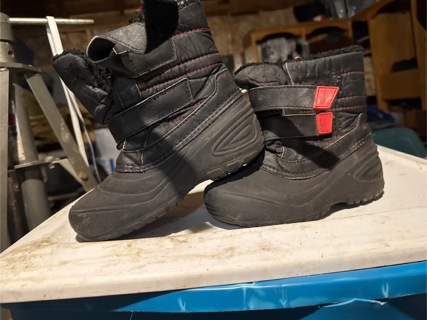 🏆 Wonder Nation Kids Black Winter Boots Size 13 - photo 2