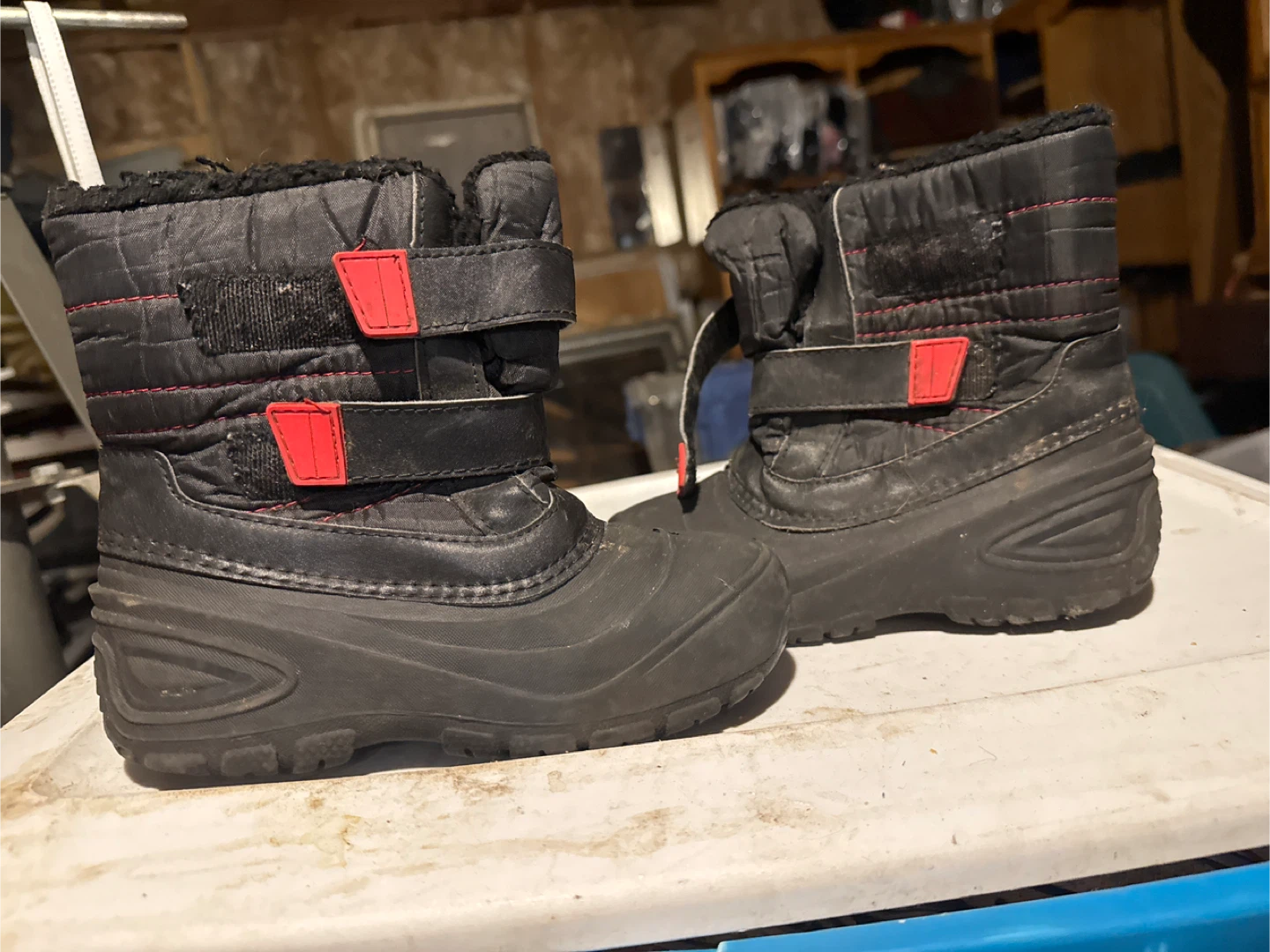 🏆 Wonder Nation Kids Black Winter Boots Size 13 - photo 3