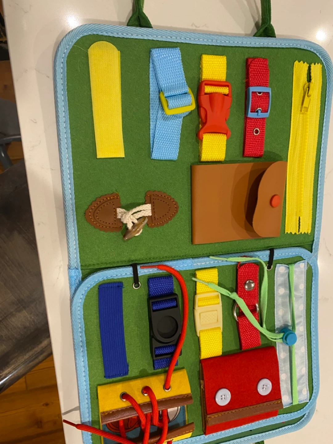 Toddler Busy Board with Whiteboard Montessori