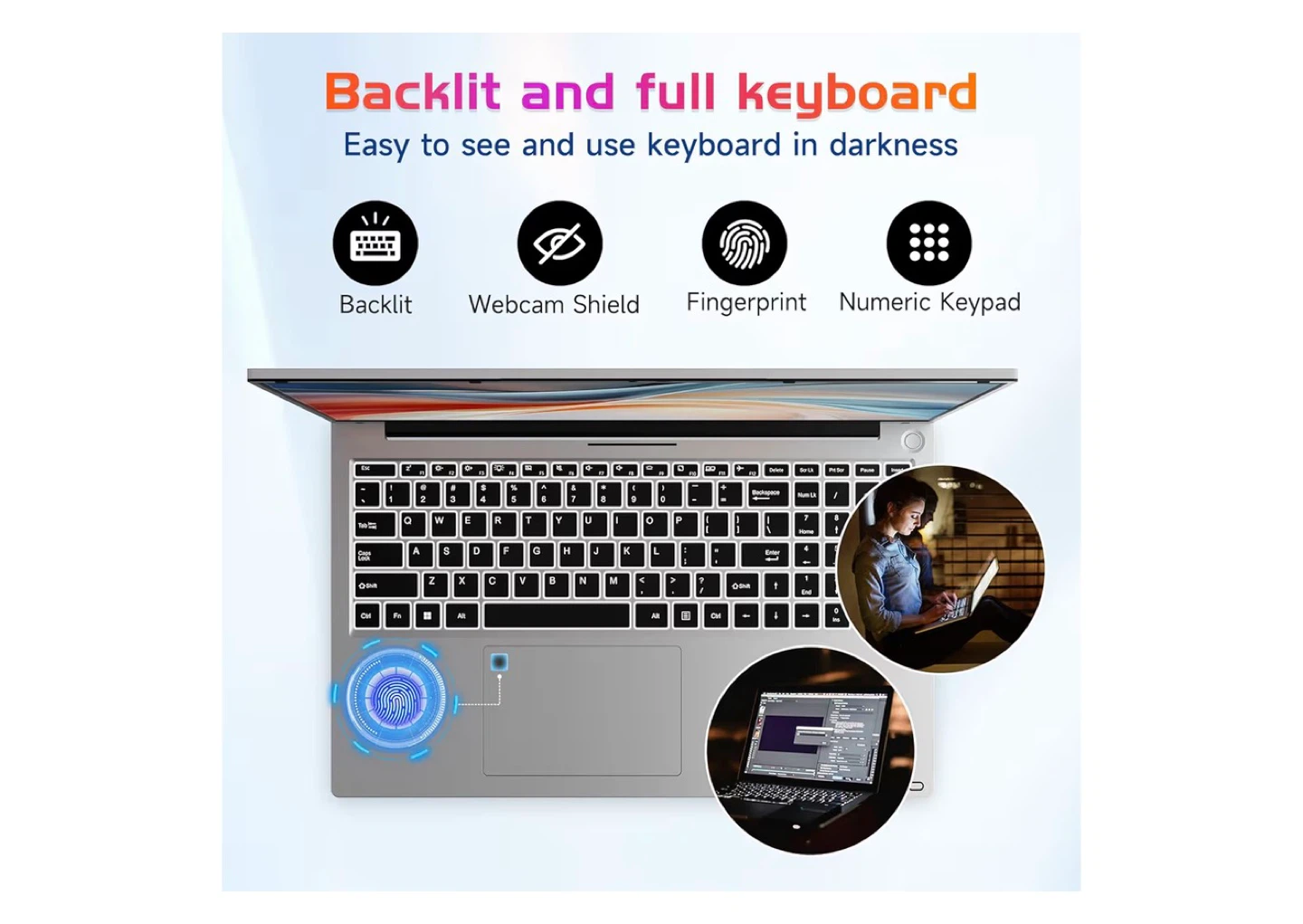 17.3" FHD Laptop - Intel Core i3 12th Gen, 6 Cores, - photo 5