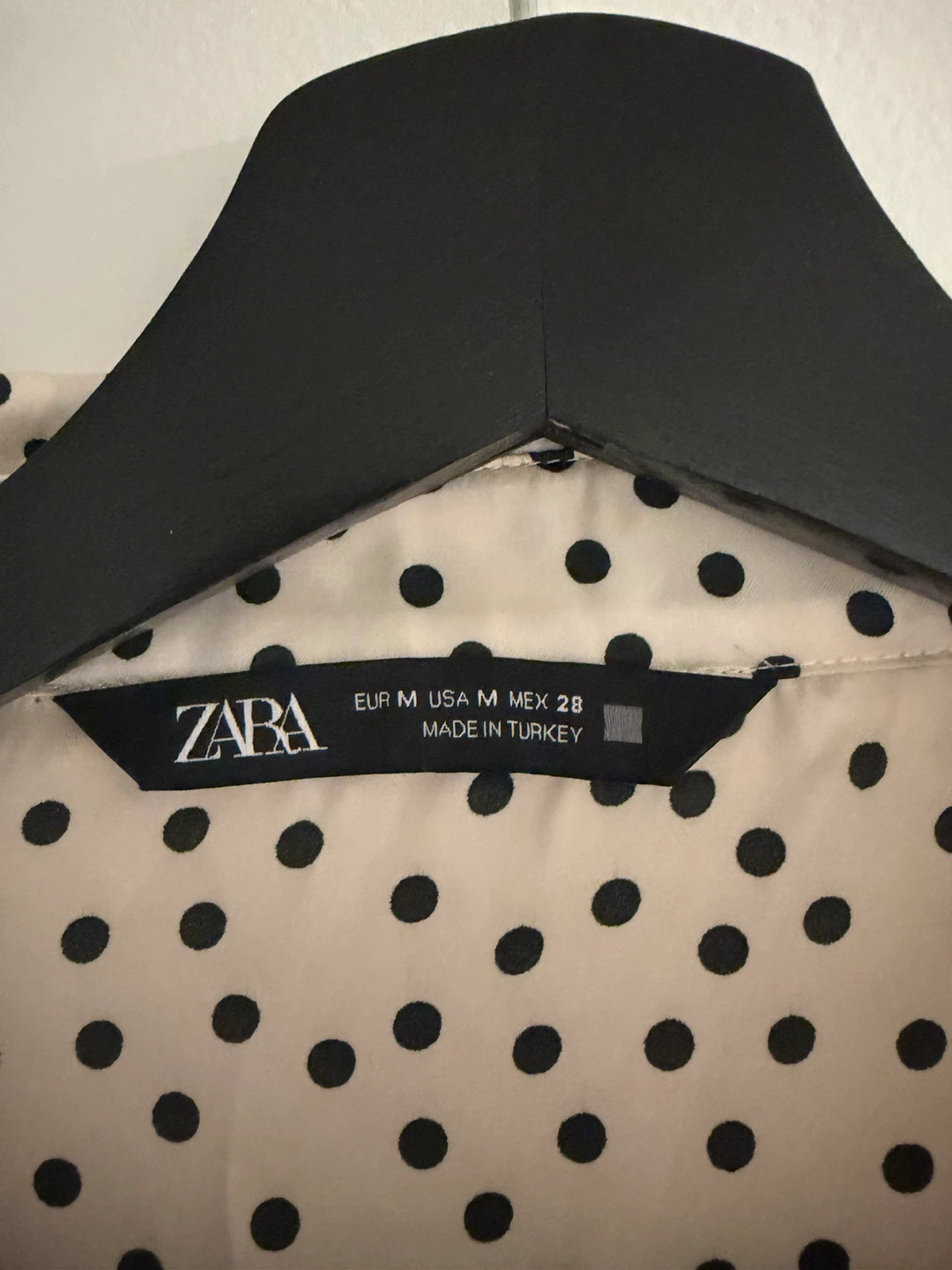 ZARA Polka Dot Long Sleeve Button-Up Shirt Size M - photo 2