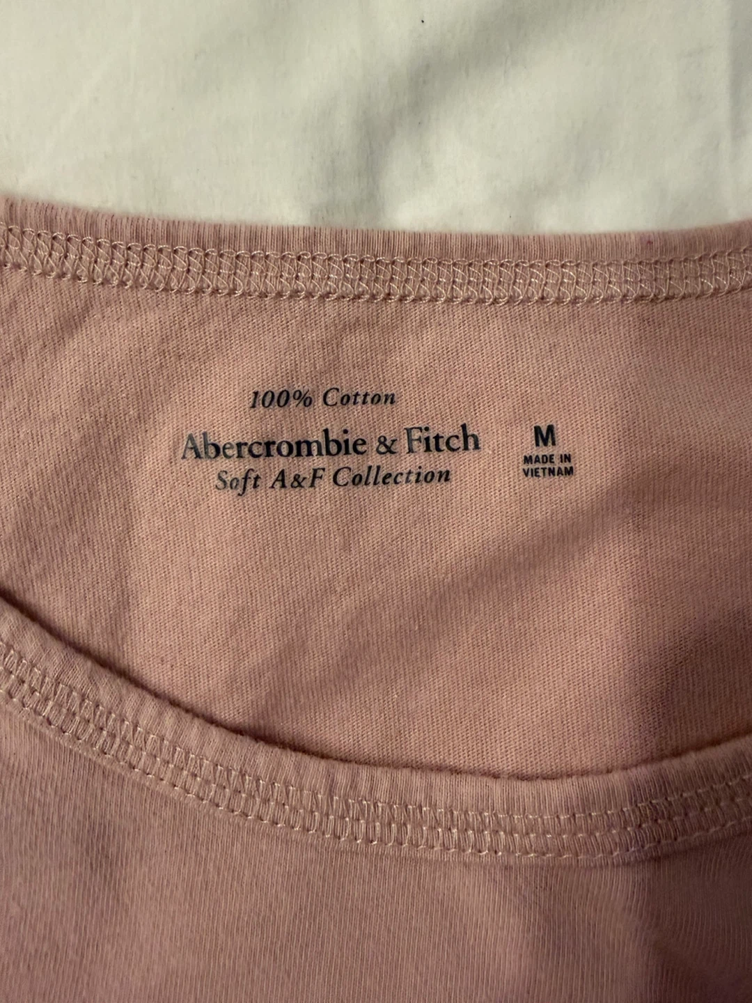Abercrombie & Fitch Soft Pink Cotton T-Shirt - Size M - photo 2