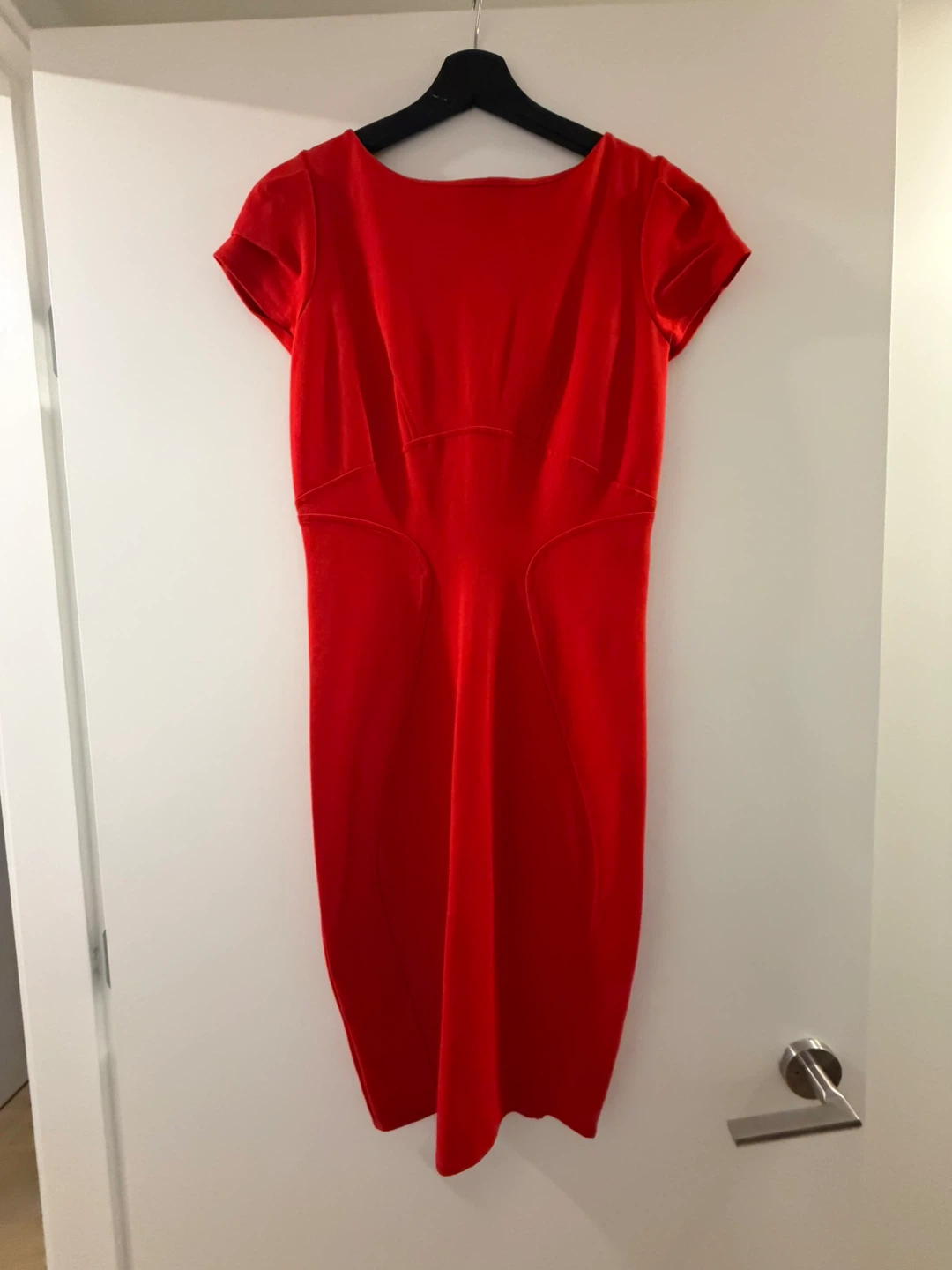 Closet London Red Cap Sleeve Sheath Dress - UK 12