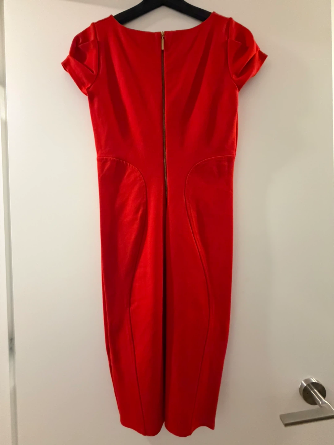 Closet London Red Cap Sleeve Sheath Dress - UK 12 - photo 2