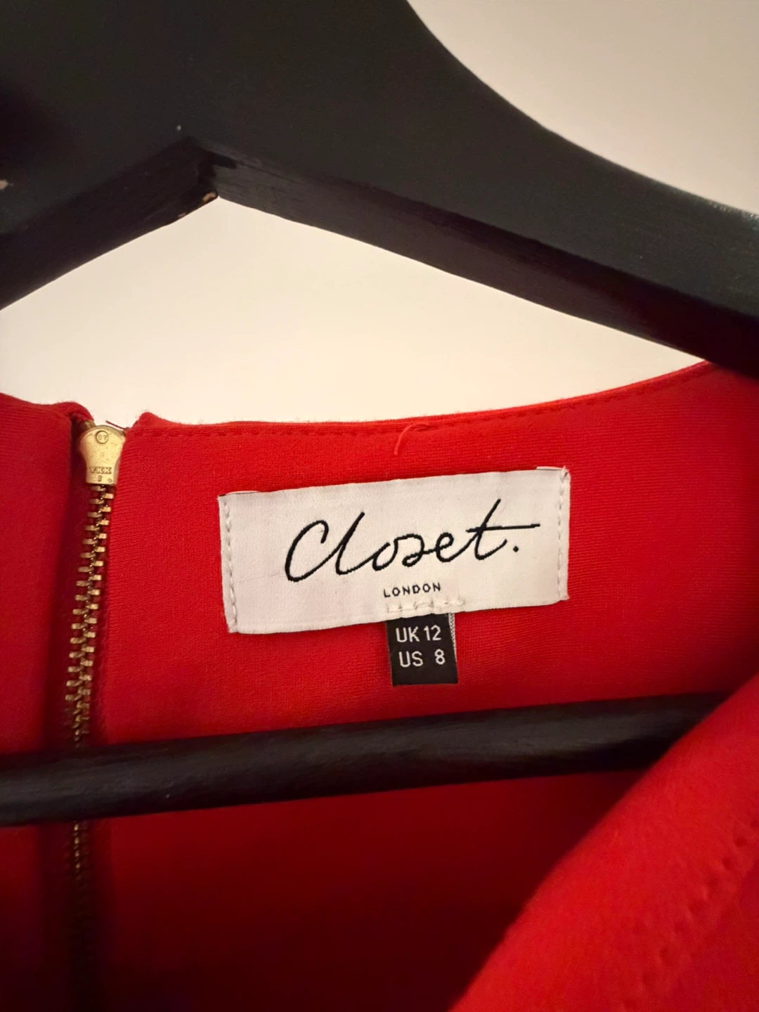 Closet London Red Cap Sleeve Sheath Dress - UK 12 - photo 3