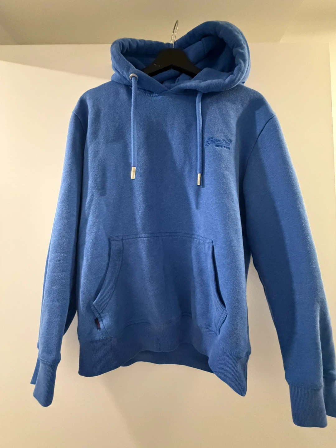 Superdry Blue Hoodie - Size Medium