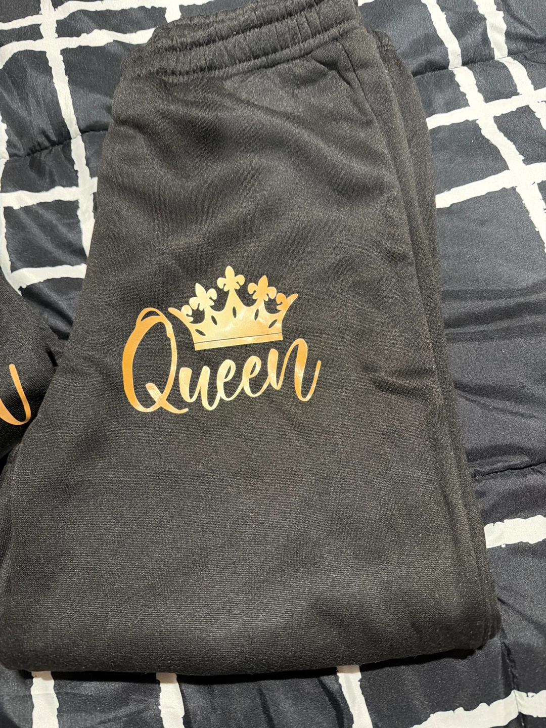 Black Queen Sweatshirt and Pants Set 🏆 - photo 3