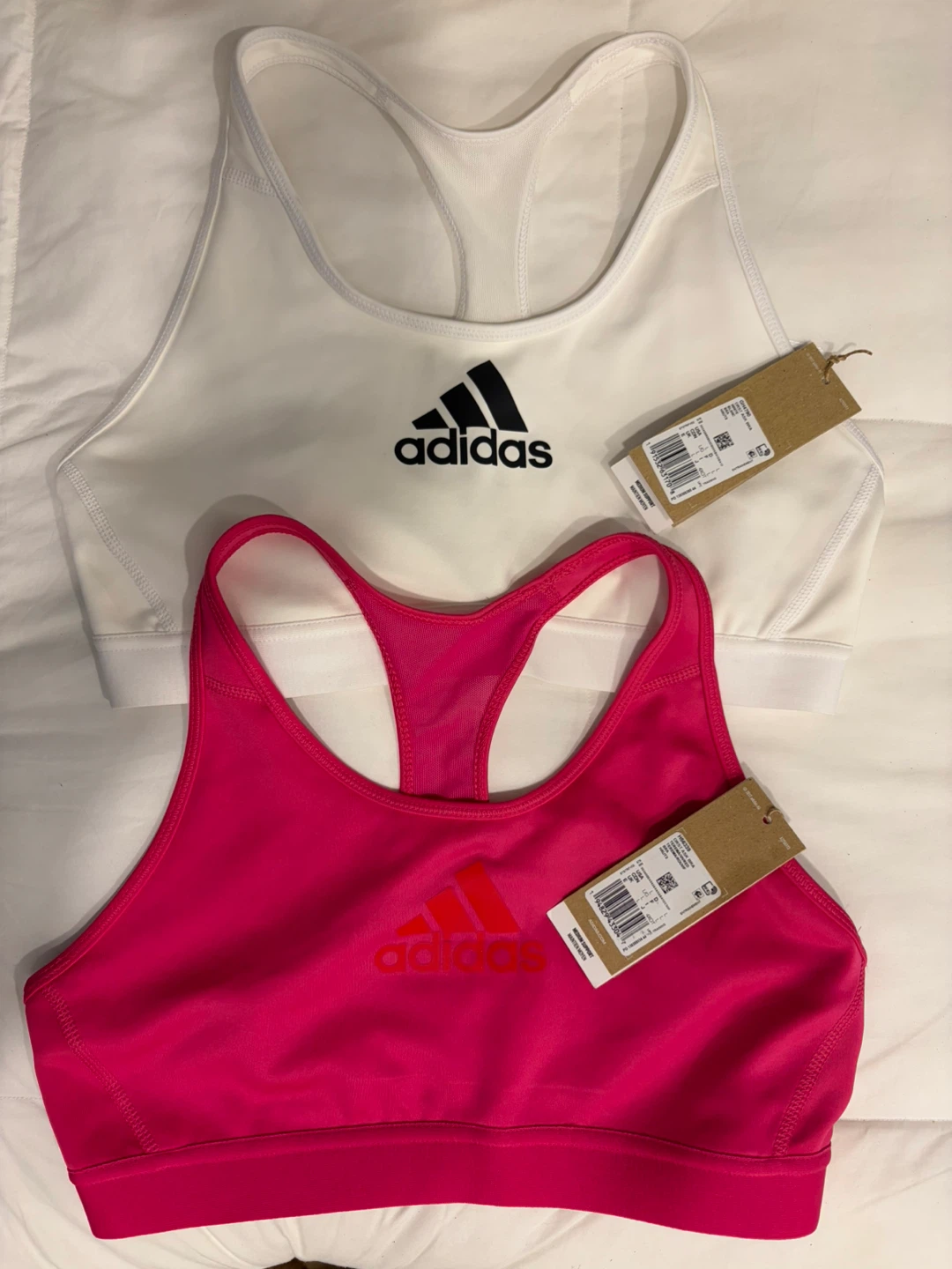 Adidas Sports Bras - White and Pink (2 Pack)