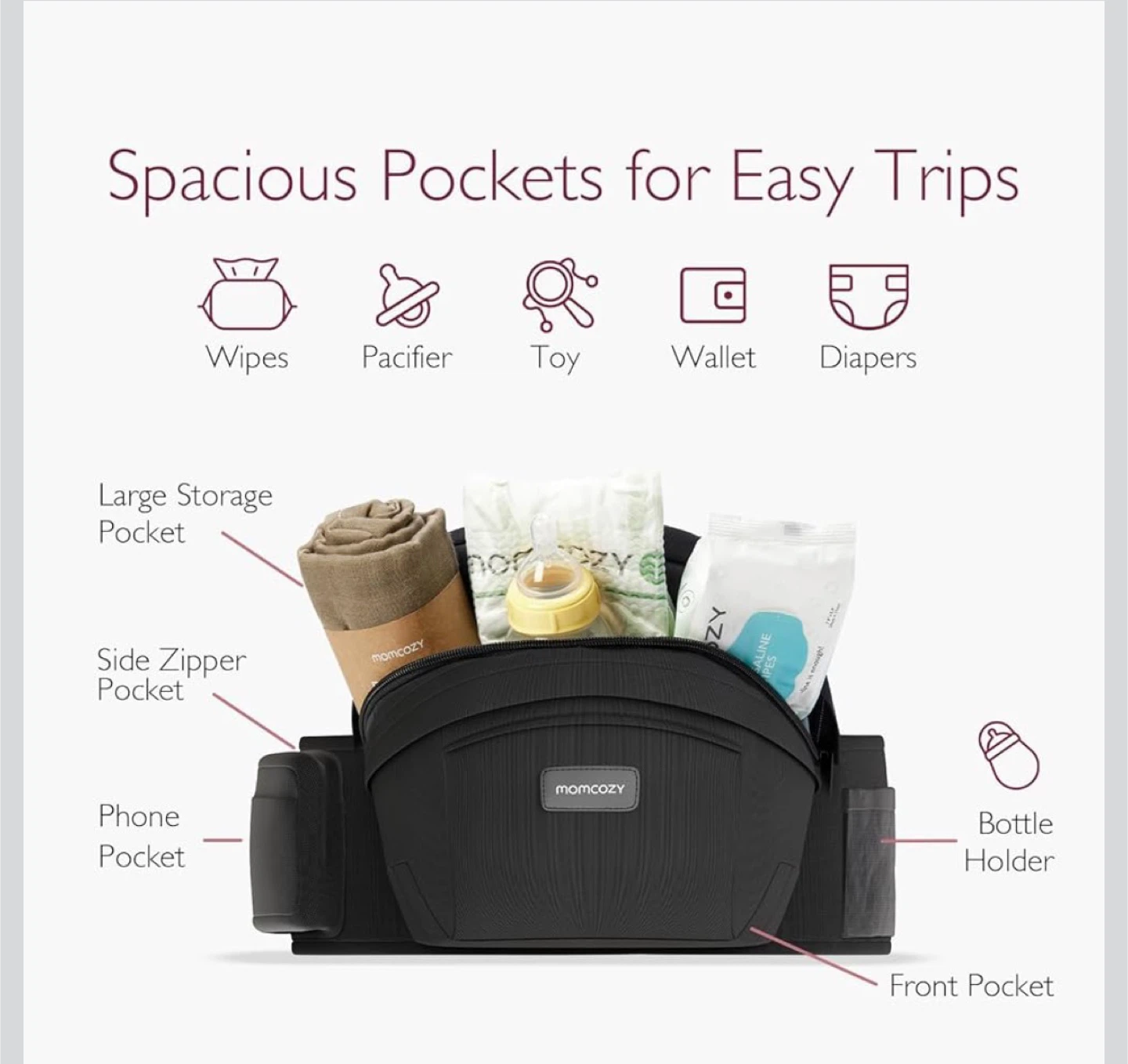 Momcozy Baby Carrier Hip Seat - photo 3