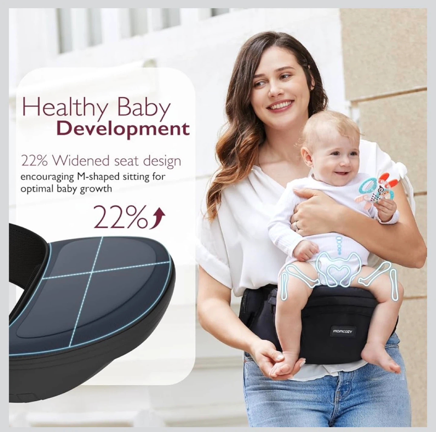 Momcozy Baby Carrier Hip Seat - photo 2