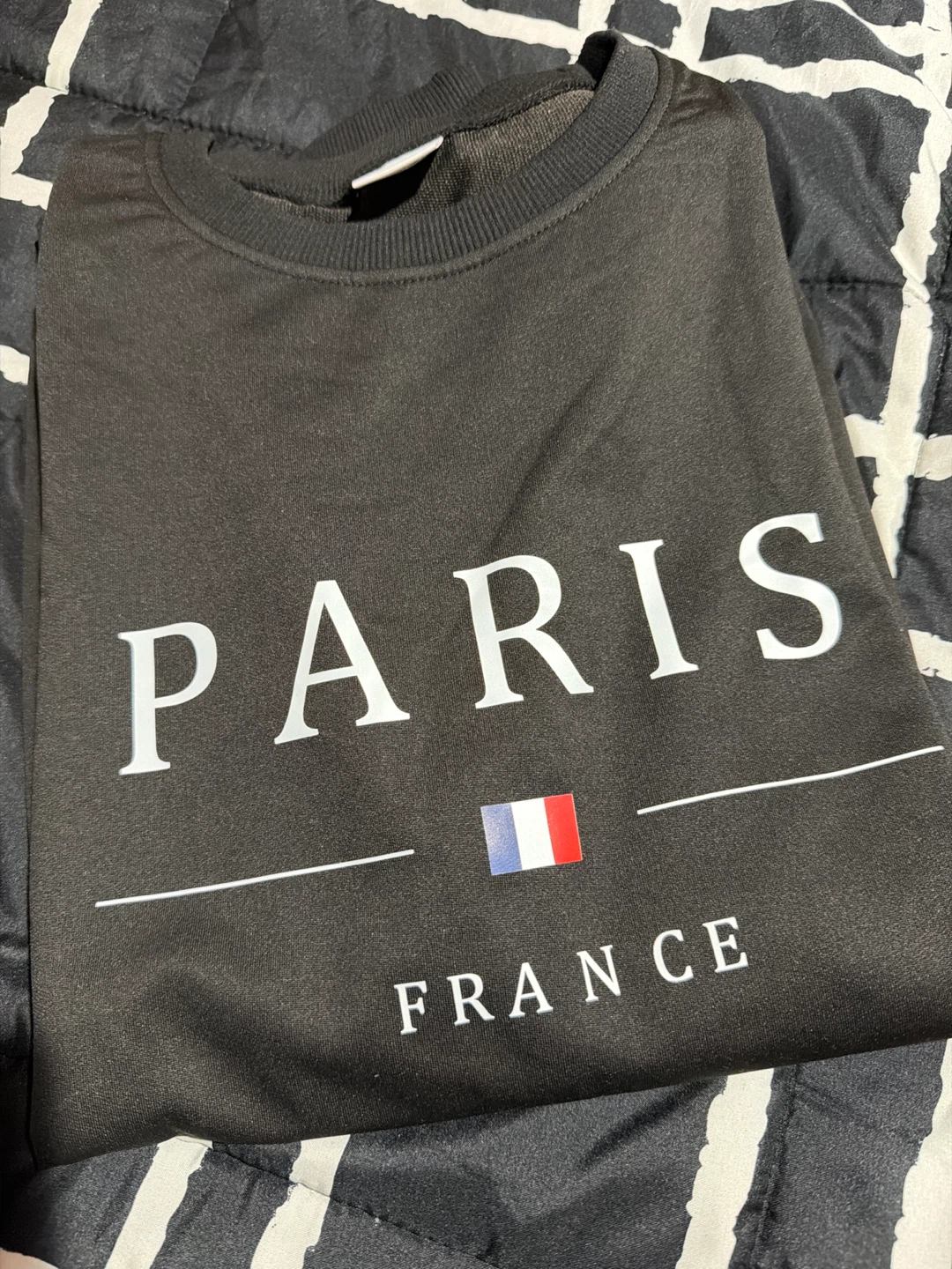 Black Paris France Sweatshirt and Pants Set 🏆 - photo 2