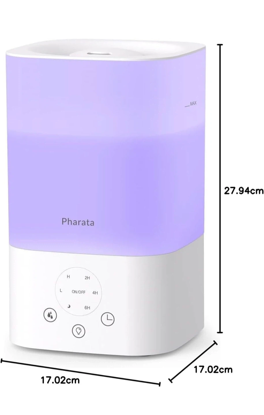 Pharata 3.5 Liter Humidifier with Light and Timer - photo 2