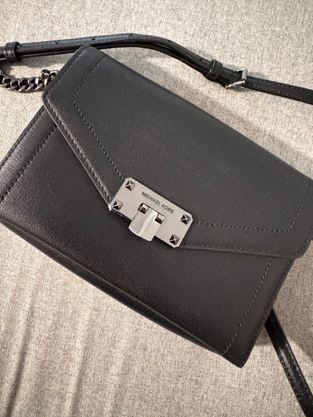 Michael Kors Black Leather Shoulder Bag