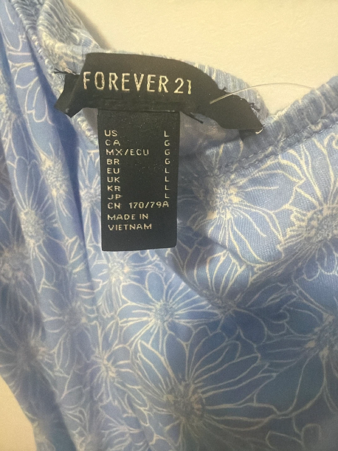 Forever 21 Blue Floral Romper Size L - photo 3