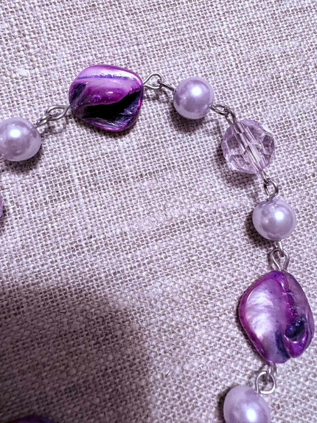Purple Beaded Charm Bracelet - photo 2