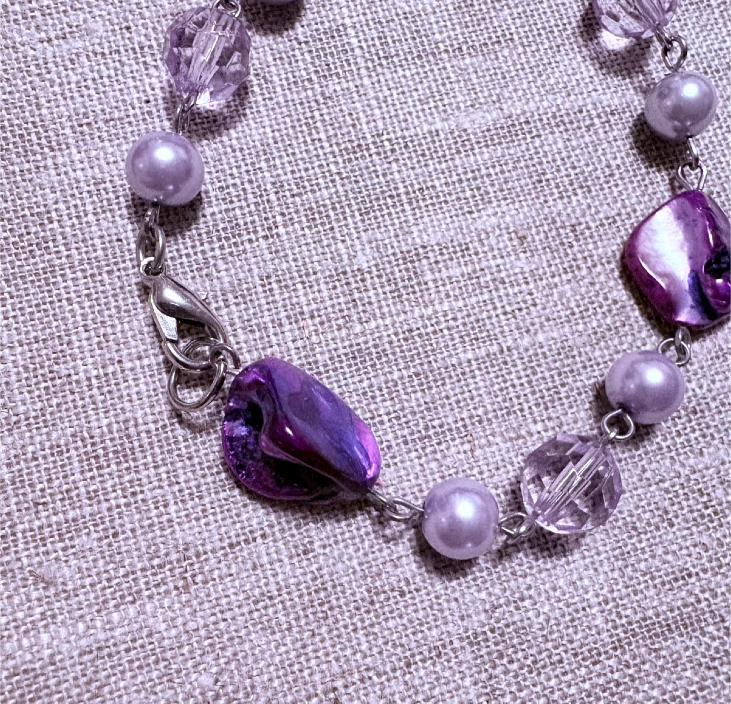 Purple Beaded Charm Bracelet - photo 3