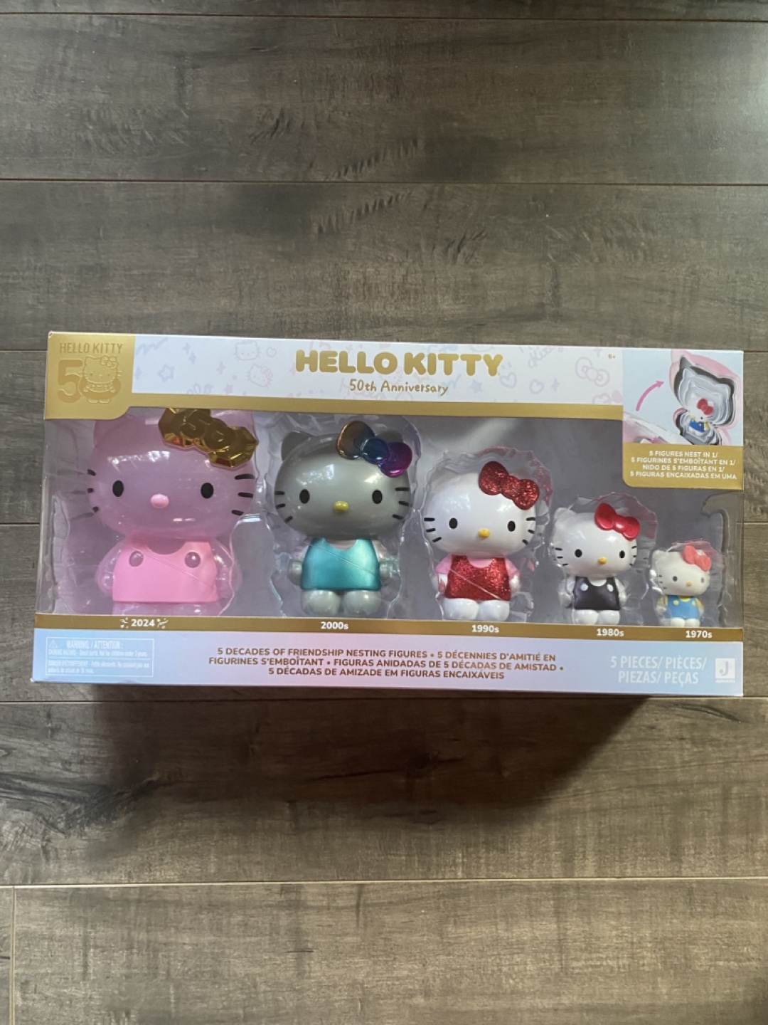 Hello Kitty 50th Anniversary 5 Decades Nesting Figures