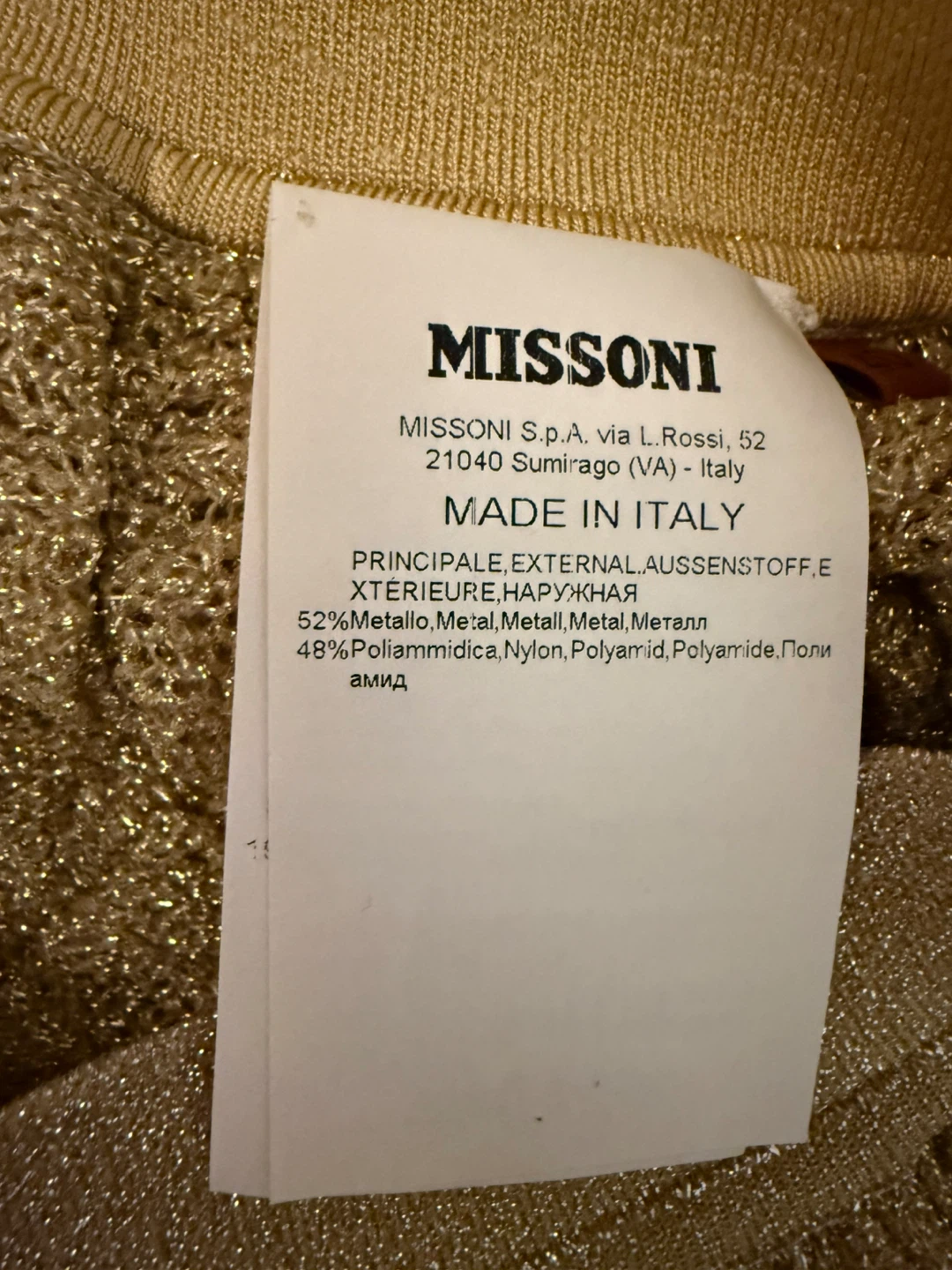 Missoni Metallic Knit Pleated Skirt Size 40 Gold - photo 4