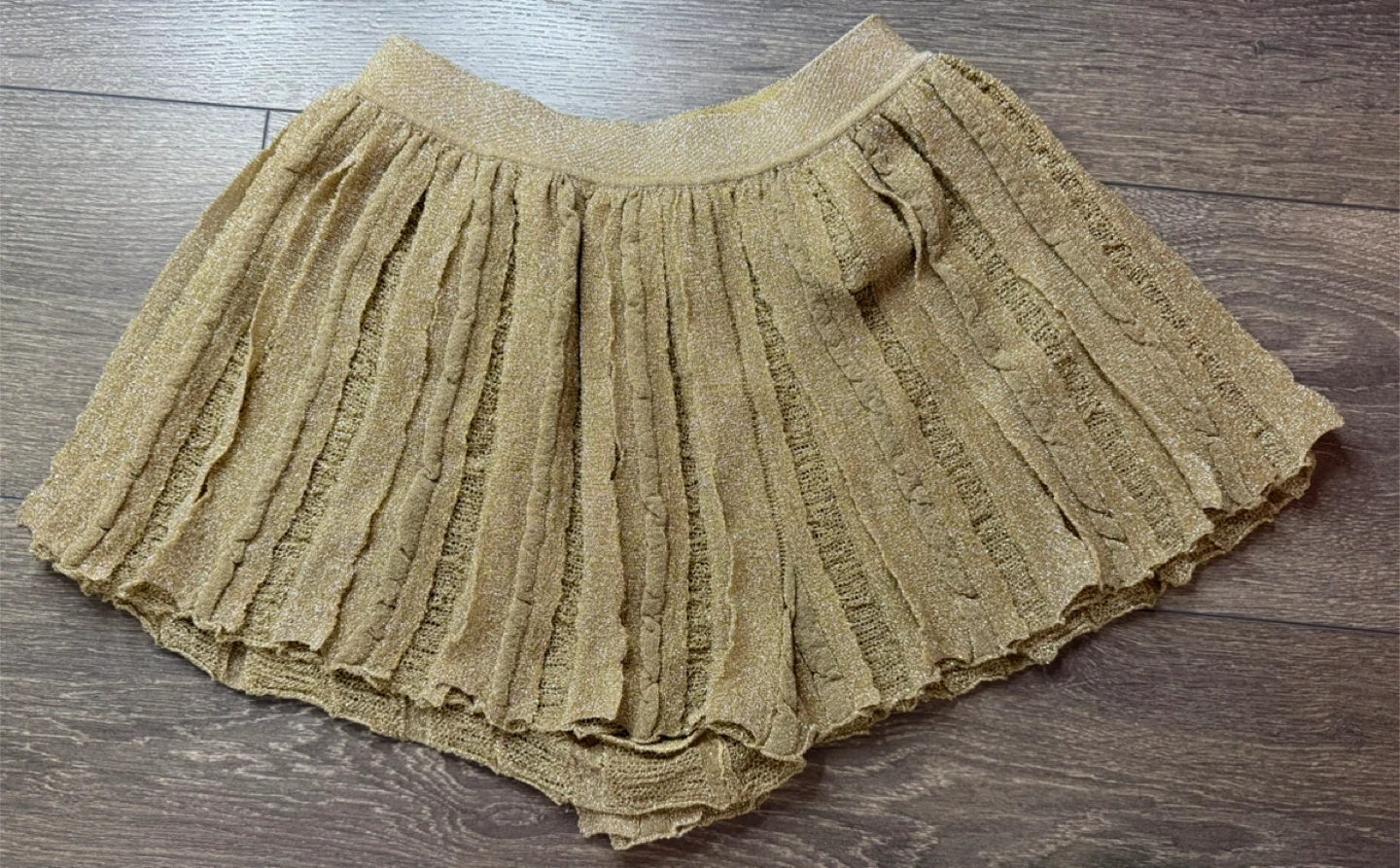 Missoni Metallic Knit Pleated Skirt Size 40 Gold - photo 5