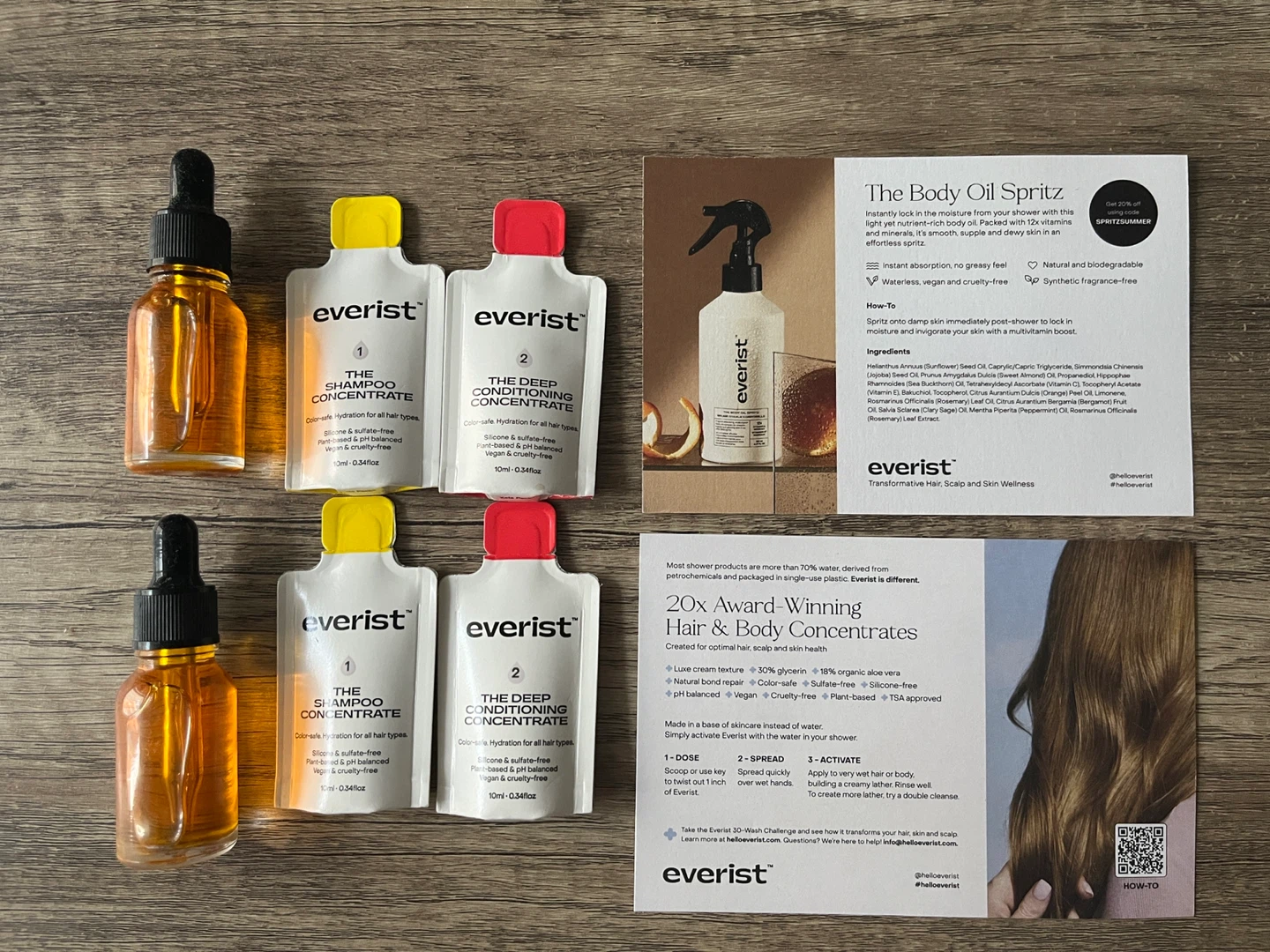 Everist Shampoo & Conditioner & Body Oil
