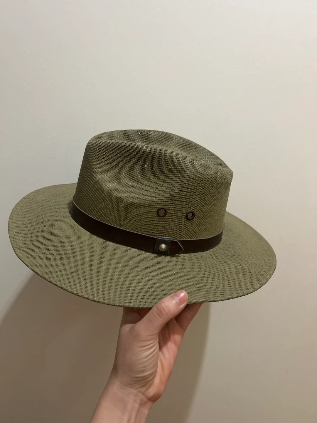 Olive Green Fedora Hat