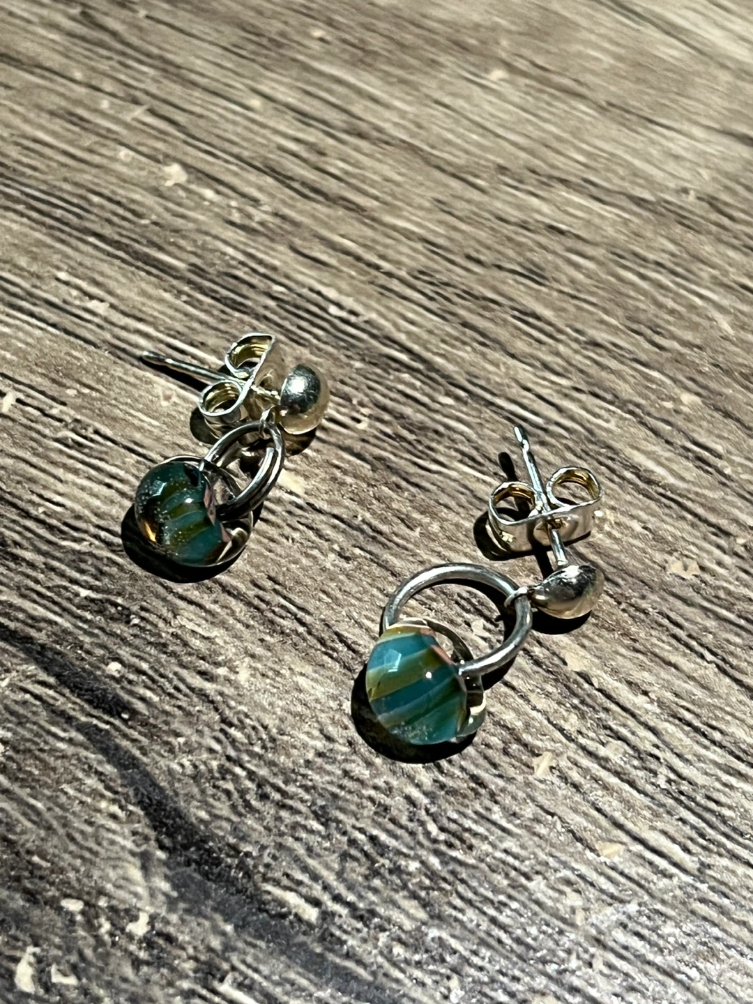 Glass Bead Drop Earrings