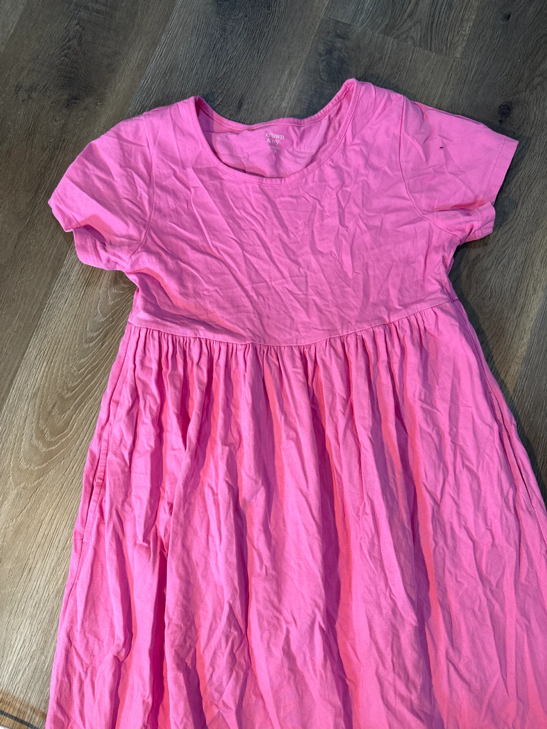 Crown & Ivy Pink Cotton Maxi Dress XS - photo 2