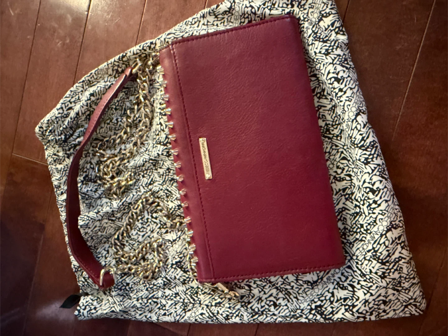 Rebecca Minkoff Red Studded Wallet with Chain - photo 4