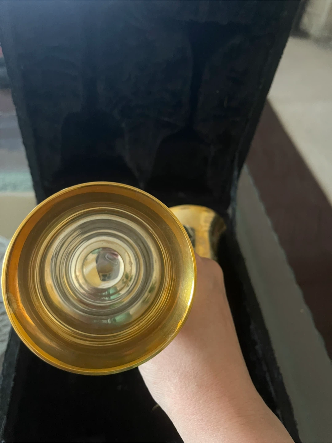 🏆 Set of 2 Vintage Gold Goblets with Case - photo 3