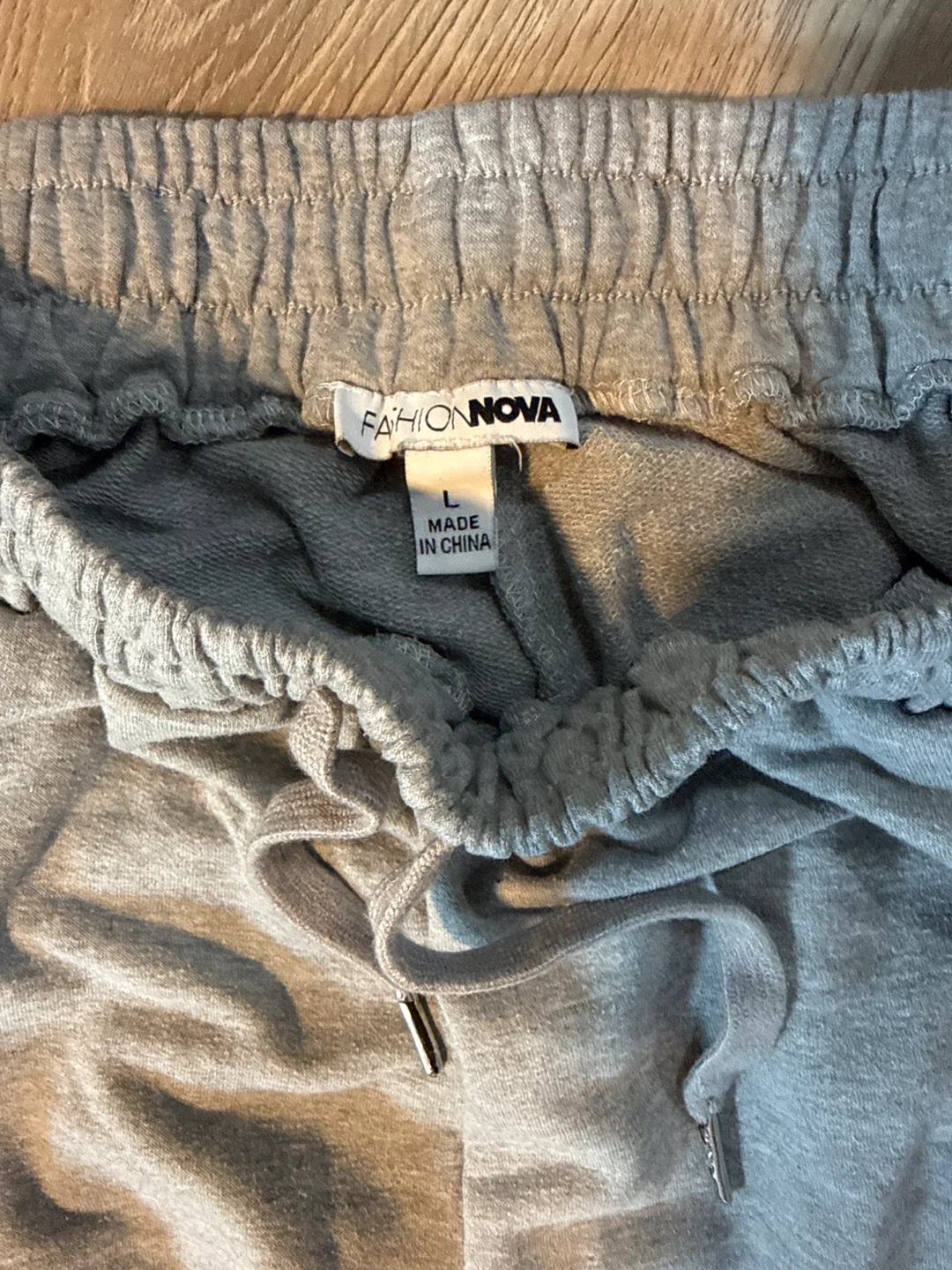 Fashion Nova Ruched Sweatpants - Grey - Size L - photo 3