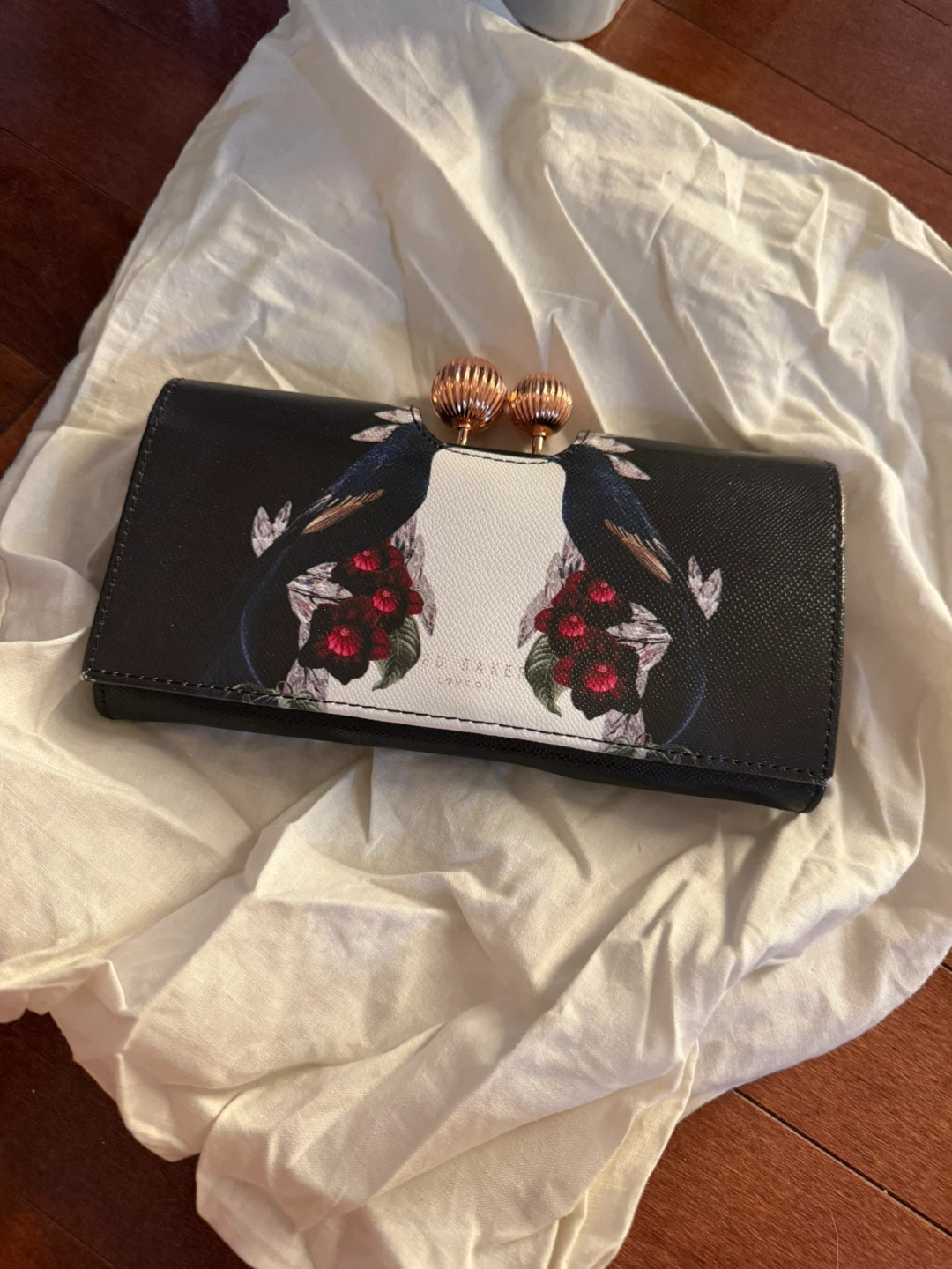 Ted Baker Black Floral Wallet