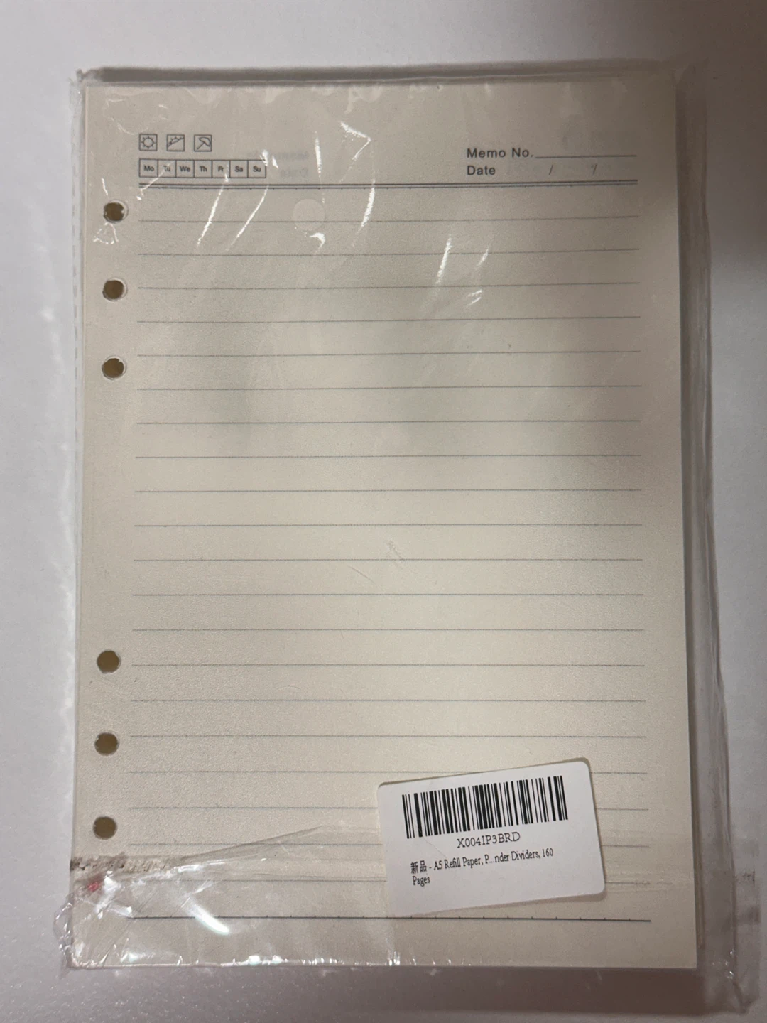 A5 Refill Paper with Dividers, 160 Pages 🏆