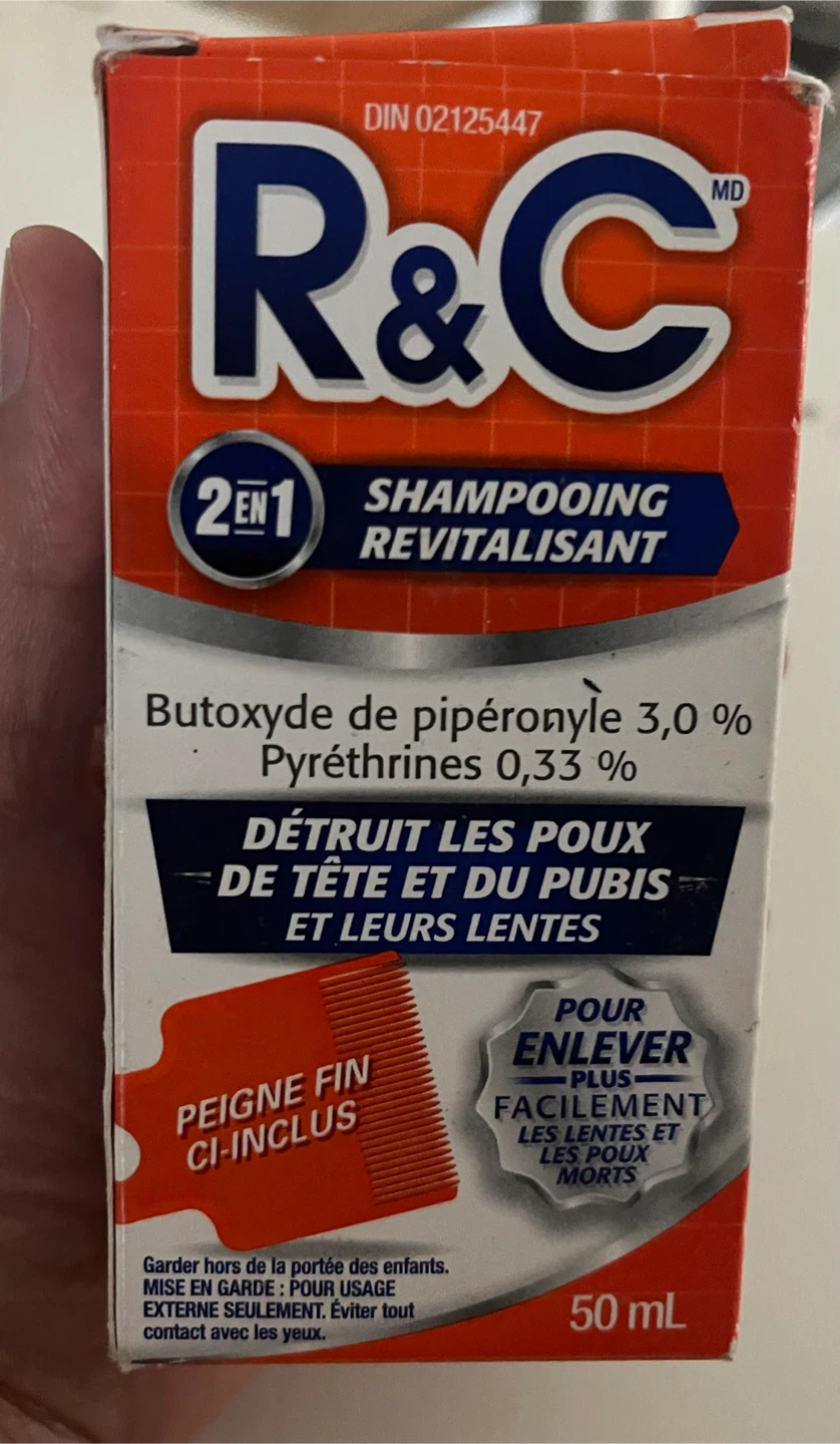 🏆 R&C 2-in-1 Shampoo + Conditioner for Head & Crab Lice