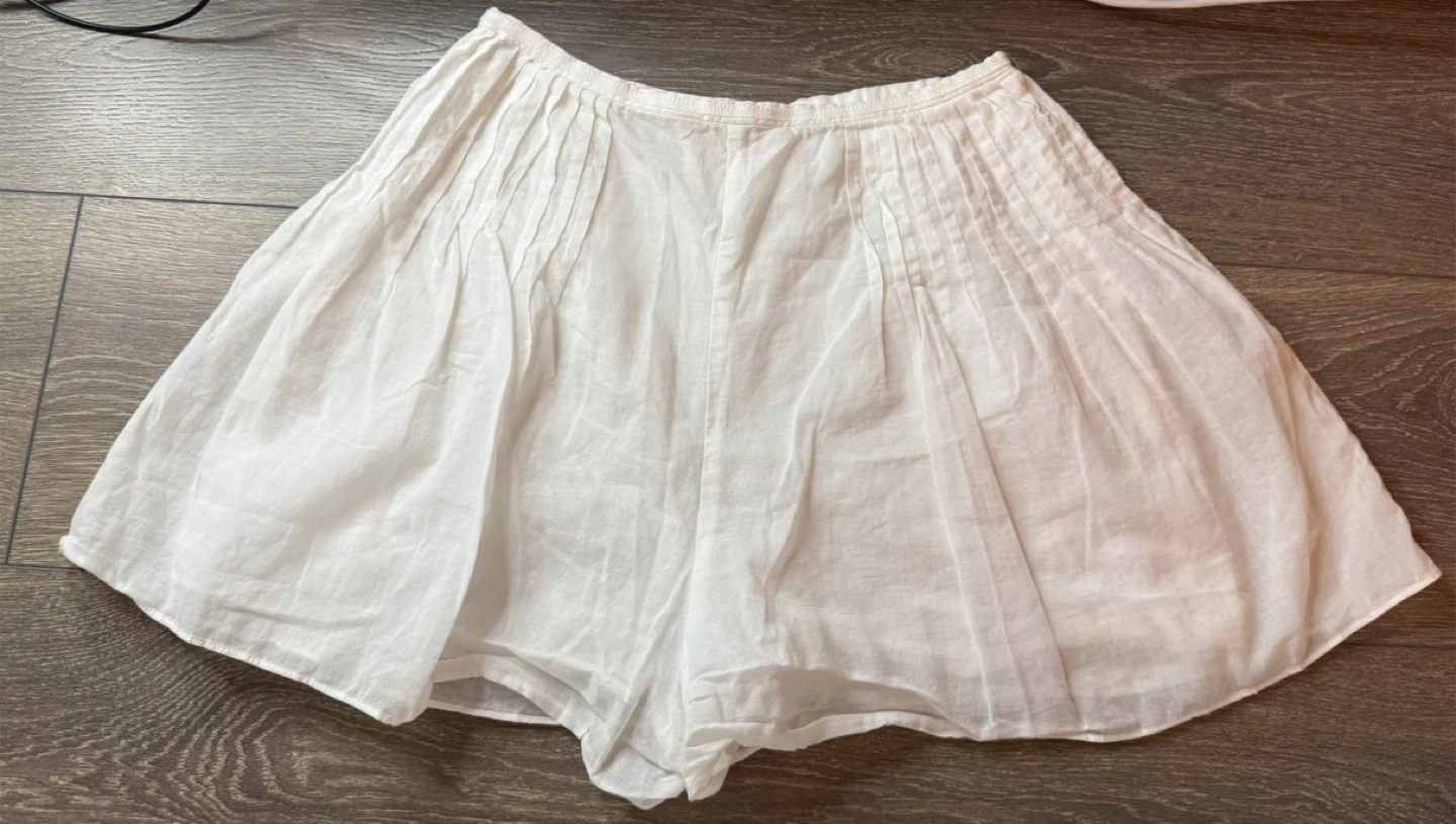 Rebecca Taylor White Pleated Shorts - photo 2