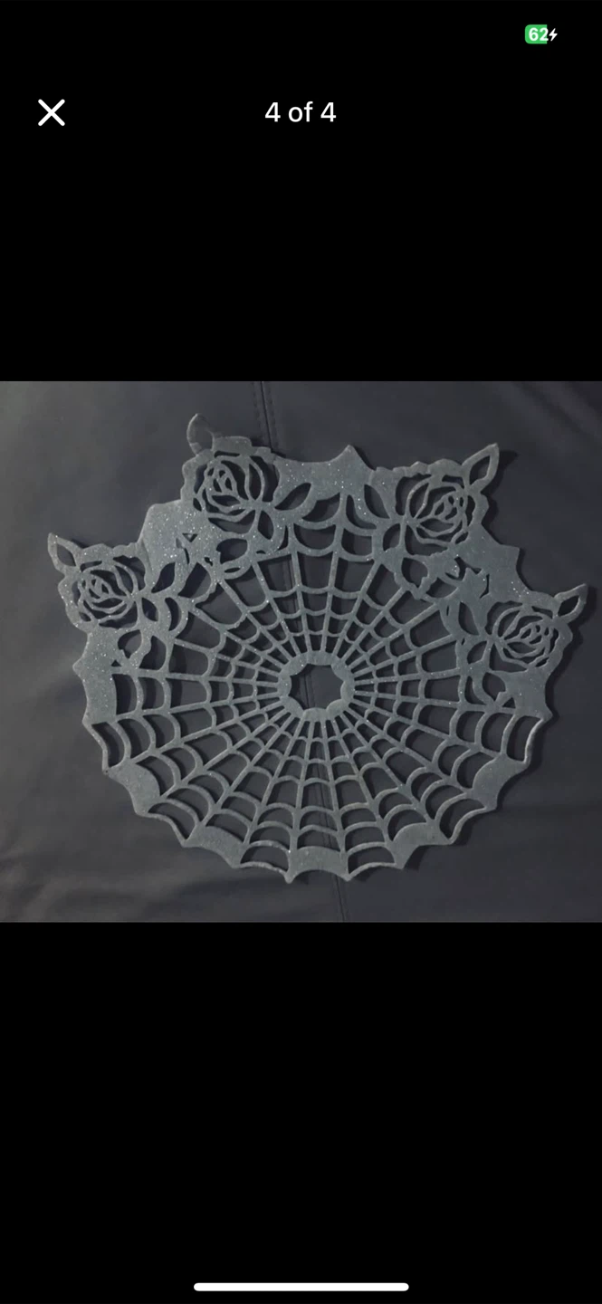 🏆 Dan Dee International Spider Web & Rose Doily - photo 2