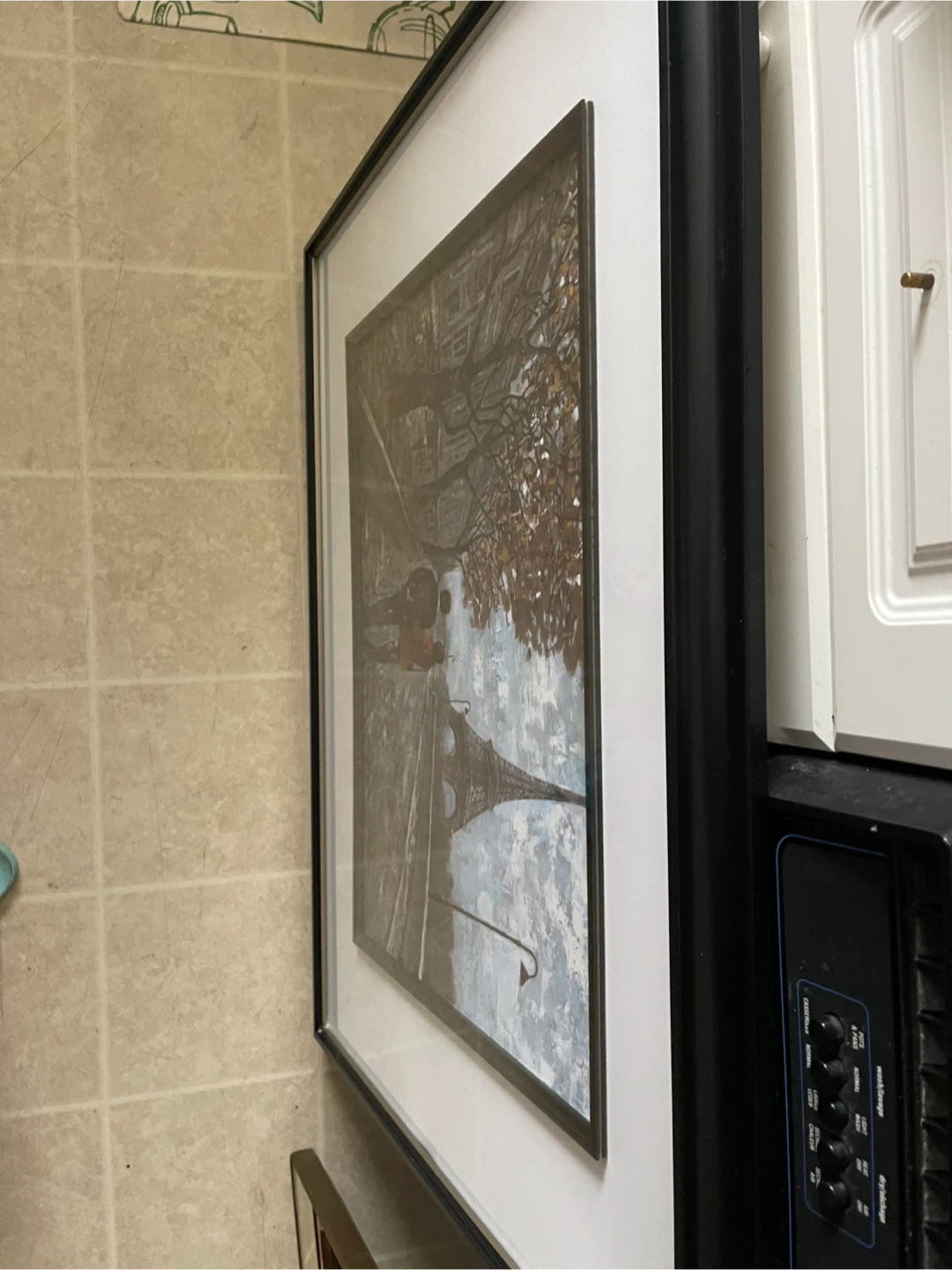 🏆 Framed Painting of Eiffel Tower Scene - photo 3